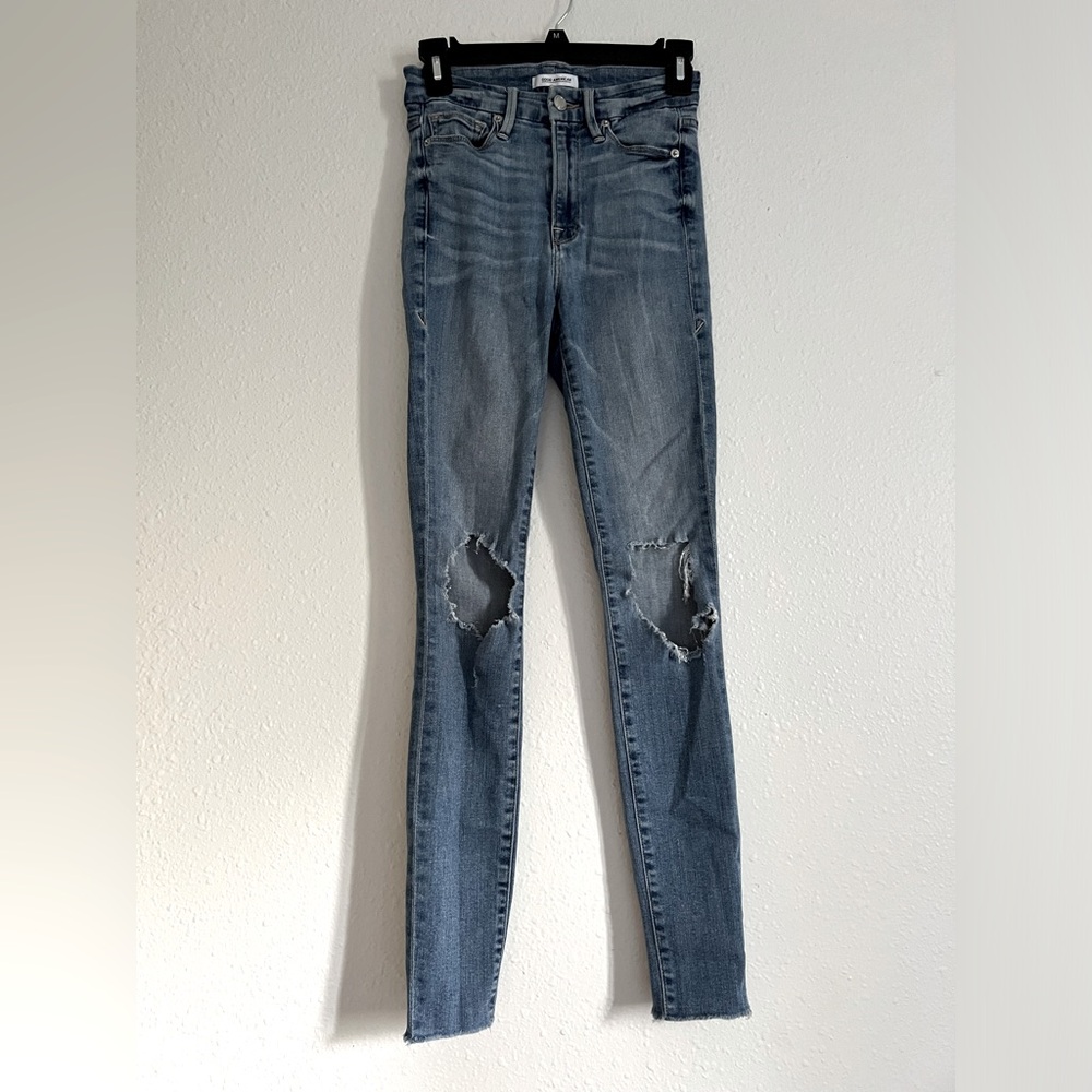 Good American Size 00 Distressed Jeans